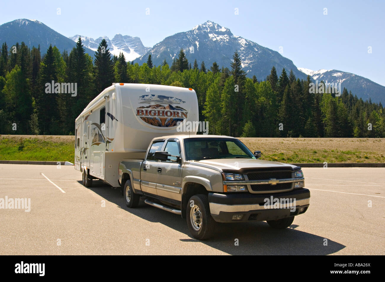 Camion e camper 1 Foto Stock