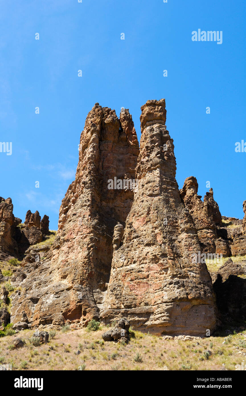 Le formazioni rocciose a Clarno unità di John Day Fossil Beds National Monument Oregon Foto Stock