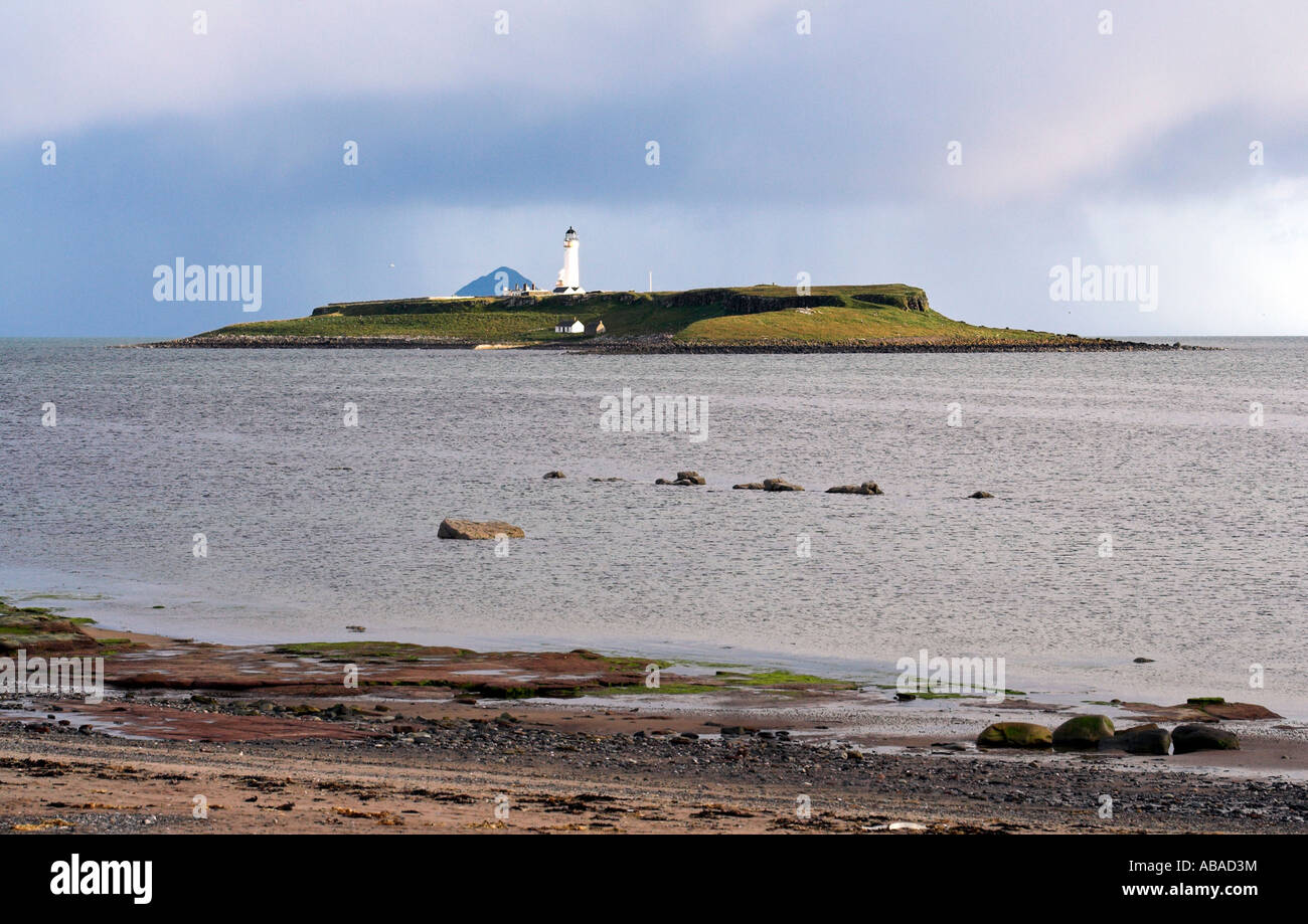 Faro Pladda, vicino Kildonan, Arran, costa ovest della Scozia, Regno Unito Foto Stock