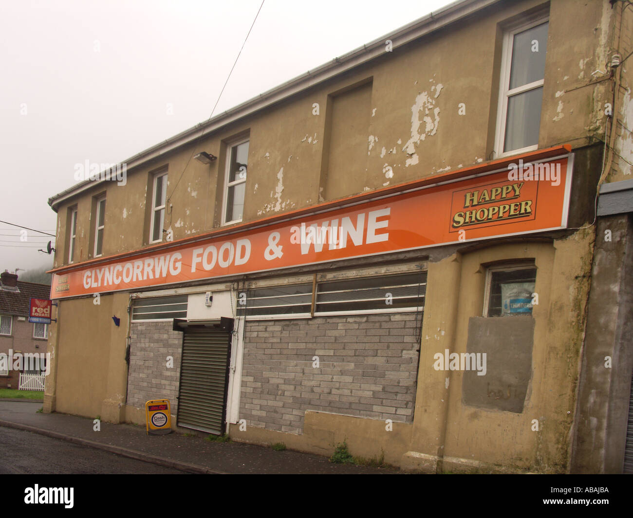 Chiuso il negozio Glyncorrwg Galles del Sud Foto Stock