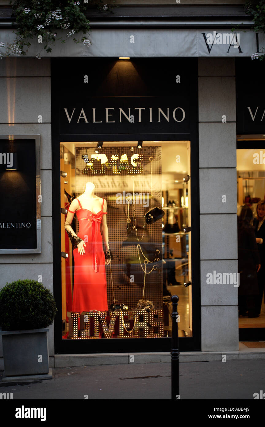 Parigi, Valentino negozio di fronte Foto Stock