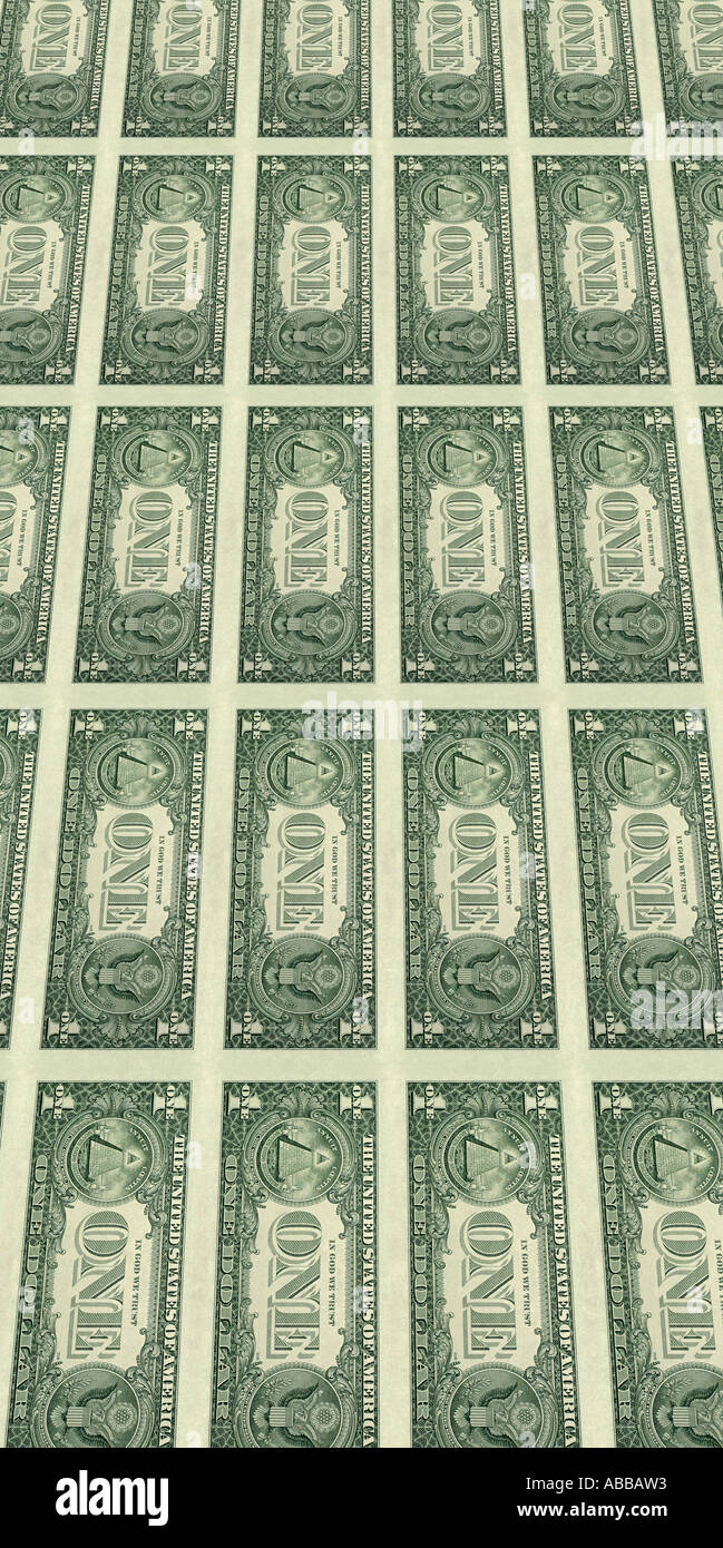 Fatture del dollaro Foto Stock