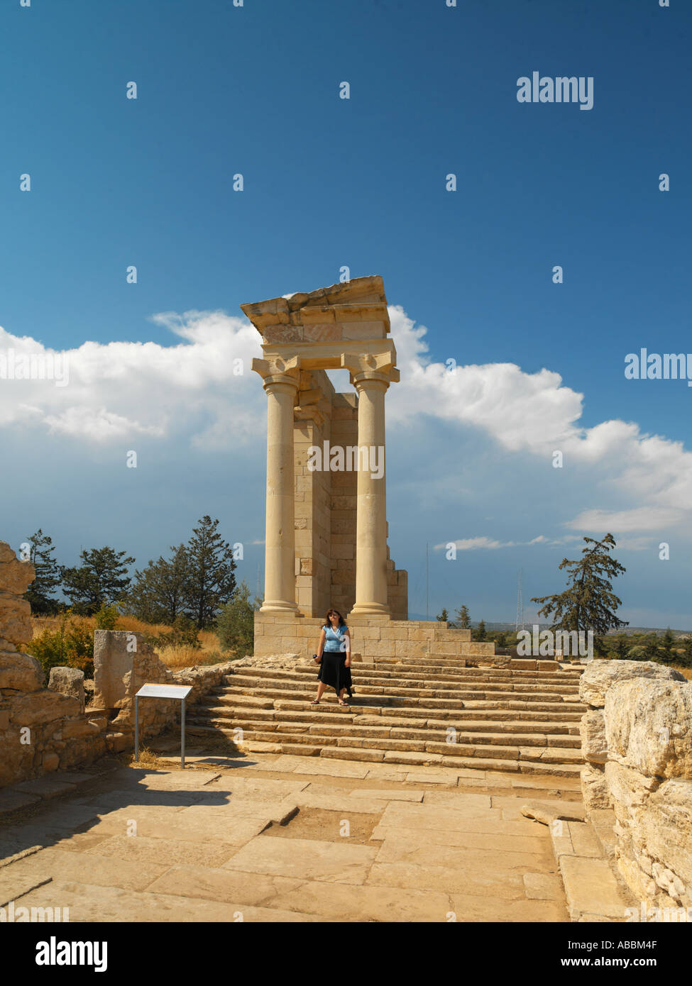 Kourion Cipro Tempio di Apollo Hylates Curium Foto Stock