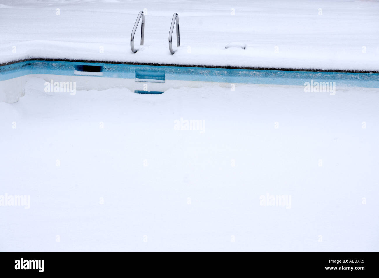 Piscina in inverno, Montreal, Canada Foto Stock