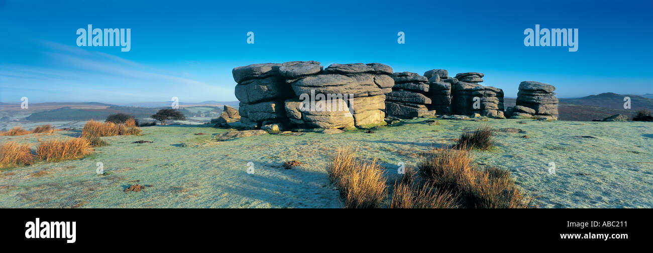 Paesaggio di Dartmoor Devon nel Regno Unito Foto Stock