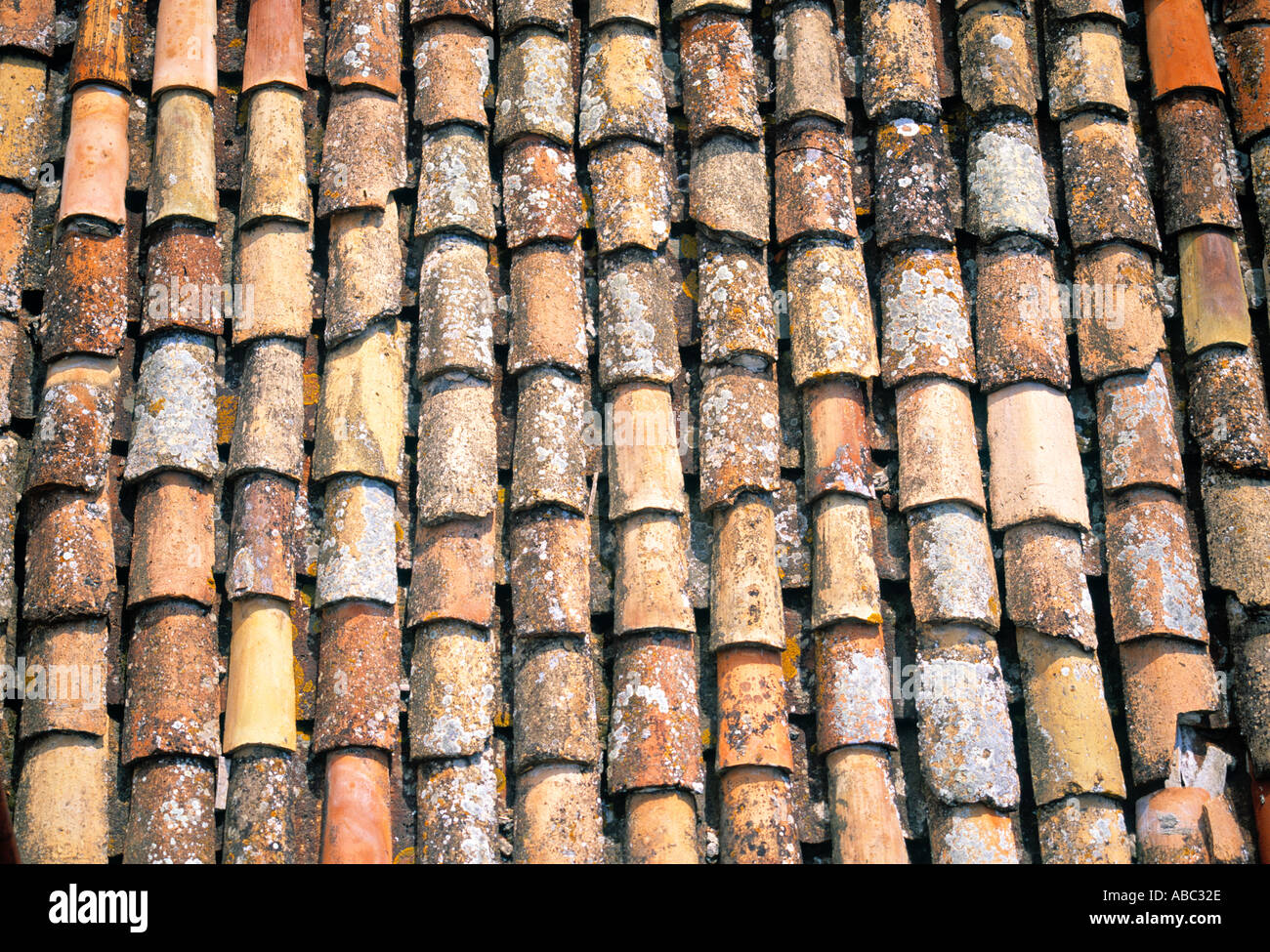 Argilla tetto di tegole, Dubrovnik, Croazia Foto Stock