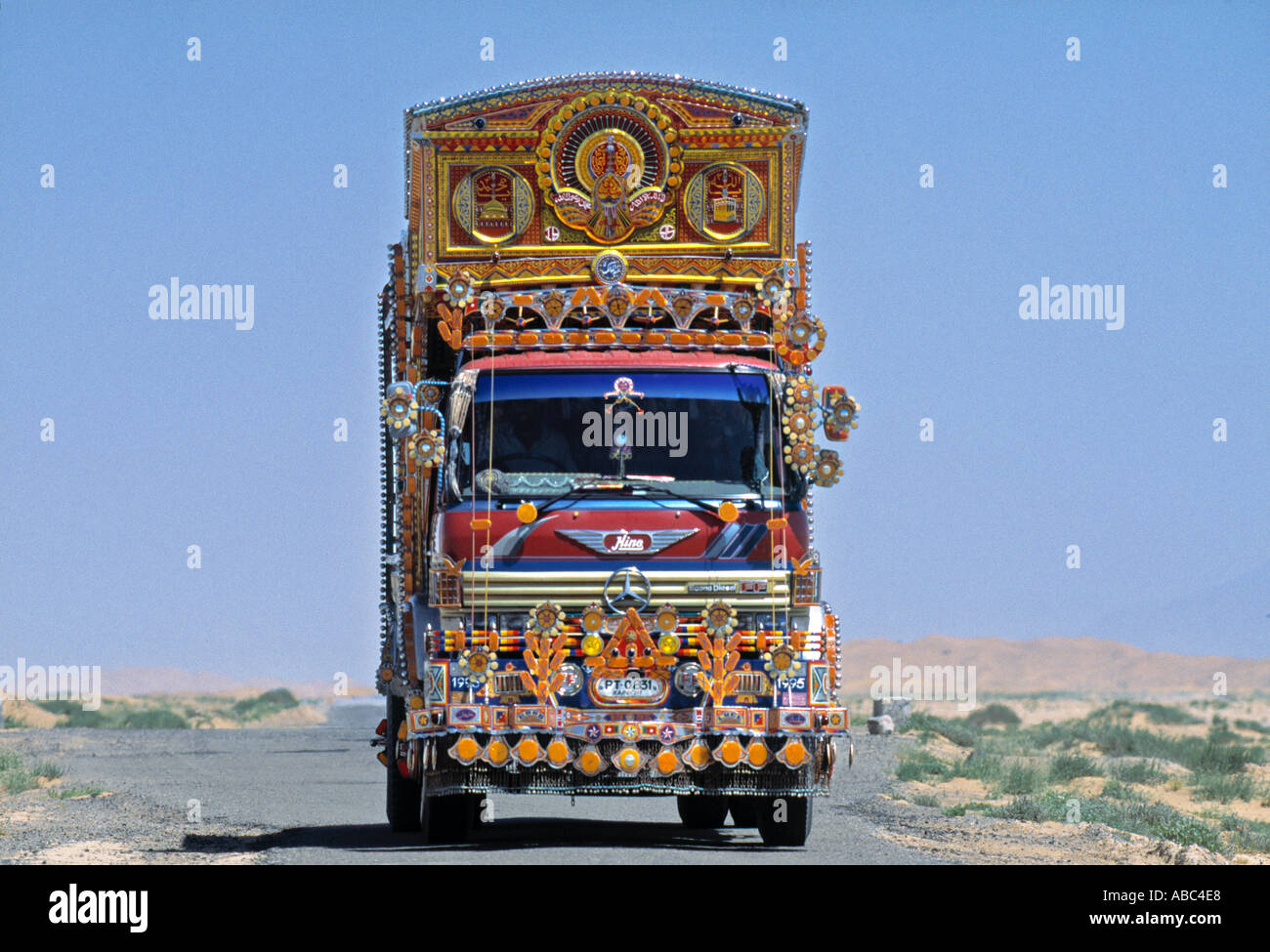 Decorate carrello, Belucistan, Pakistan Foto Stock