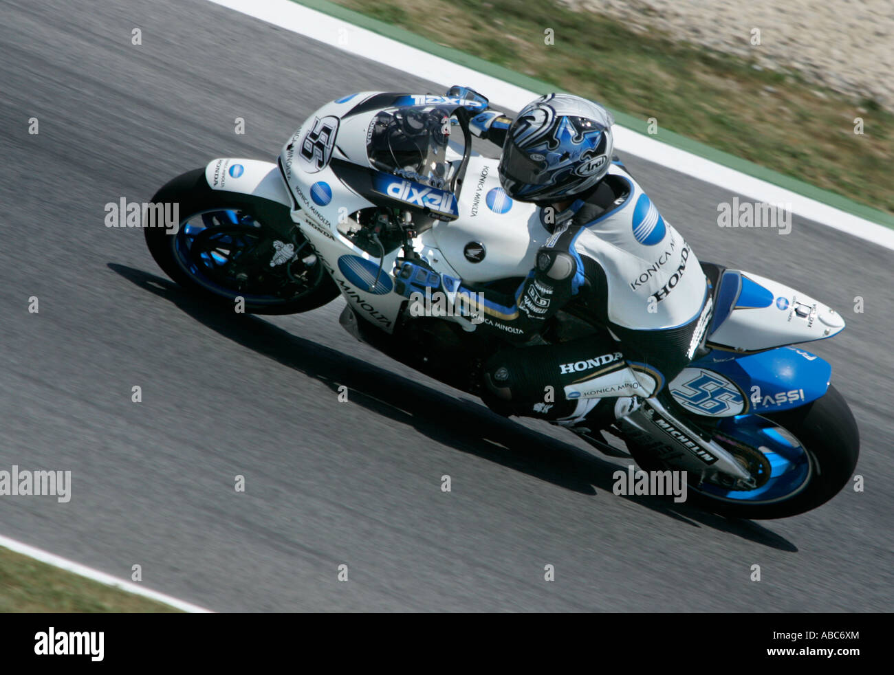 Shinya Nakano per il Konica Minolta Honda Team nel 2007 Catalan Moto GP, Montmelo, Barcellona, Spagna Foto Stock