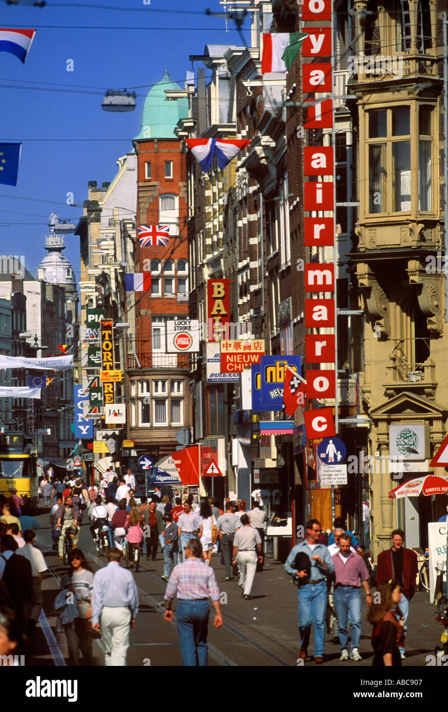 LEIDSESTRAAT Amsterdam Paesi Bassi Foto Stock