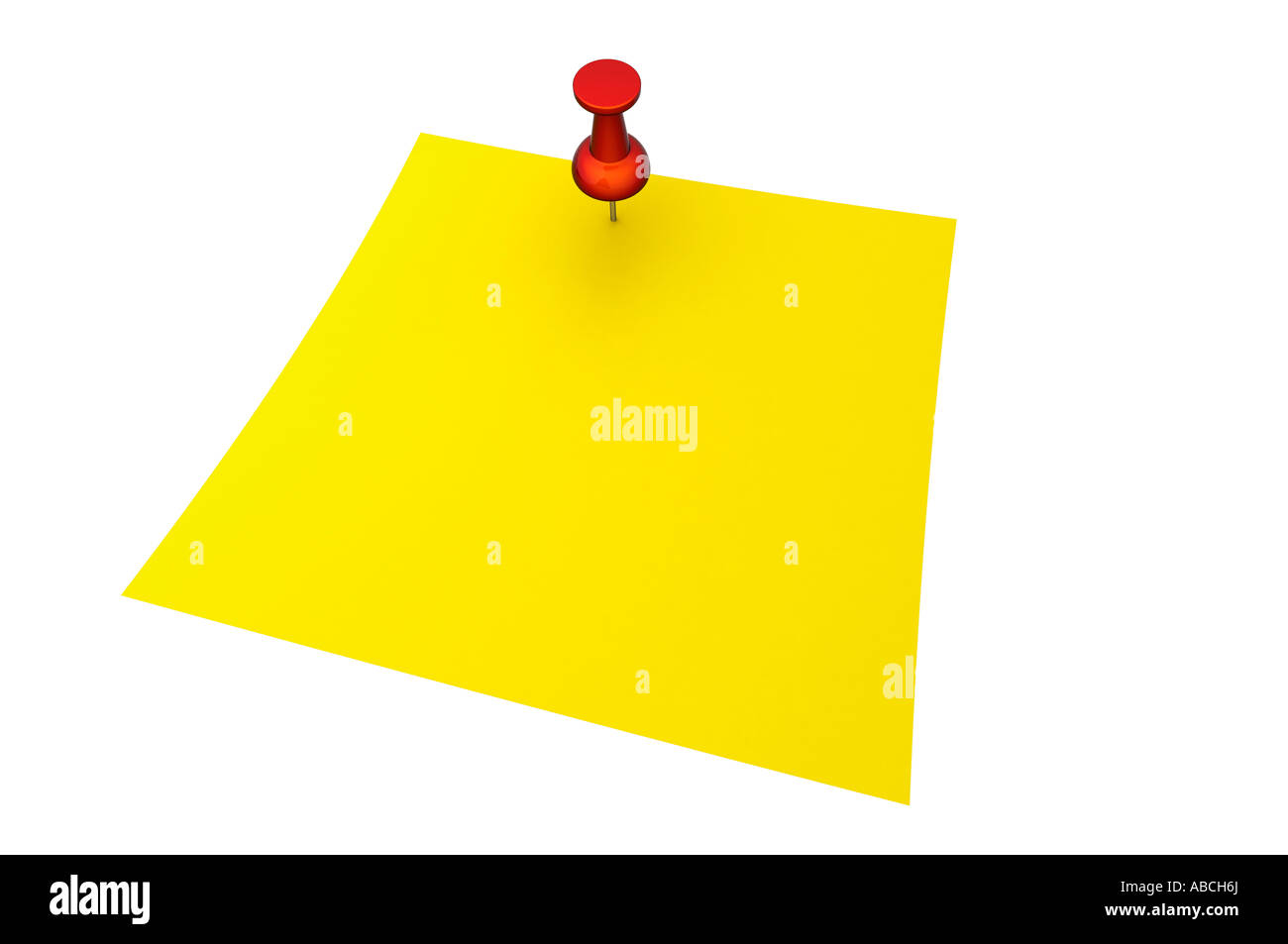 Mappa pin virare su postit nota Foto Stock