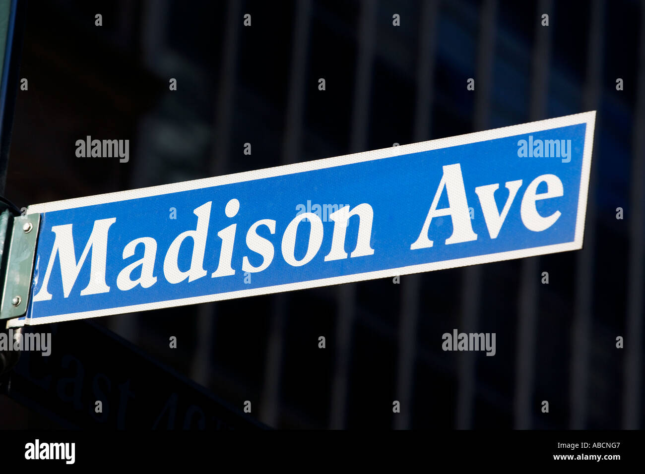 Madison avenue strada segno Foto Stock