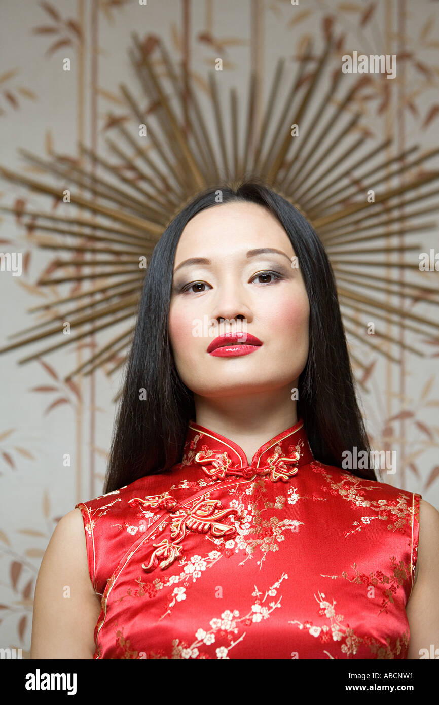 Ritratto di una donna cinese Foto Stock