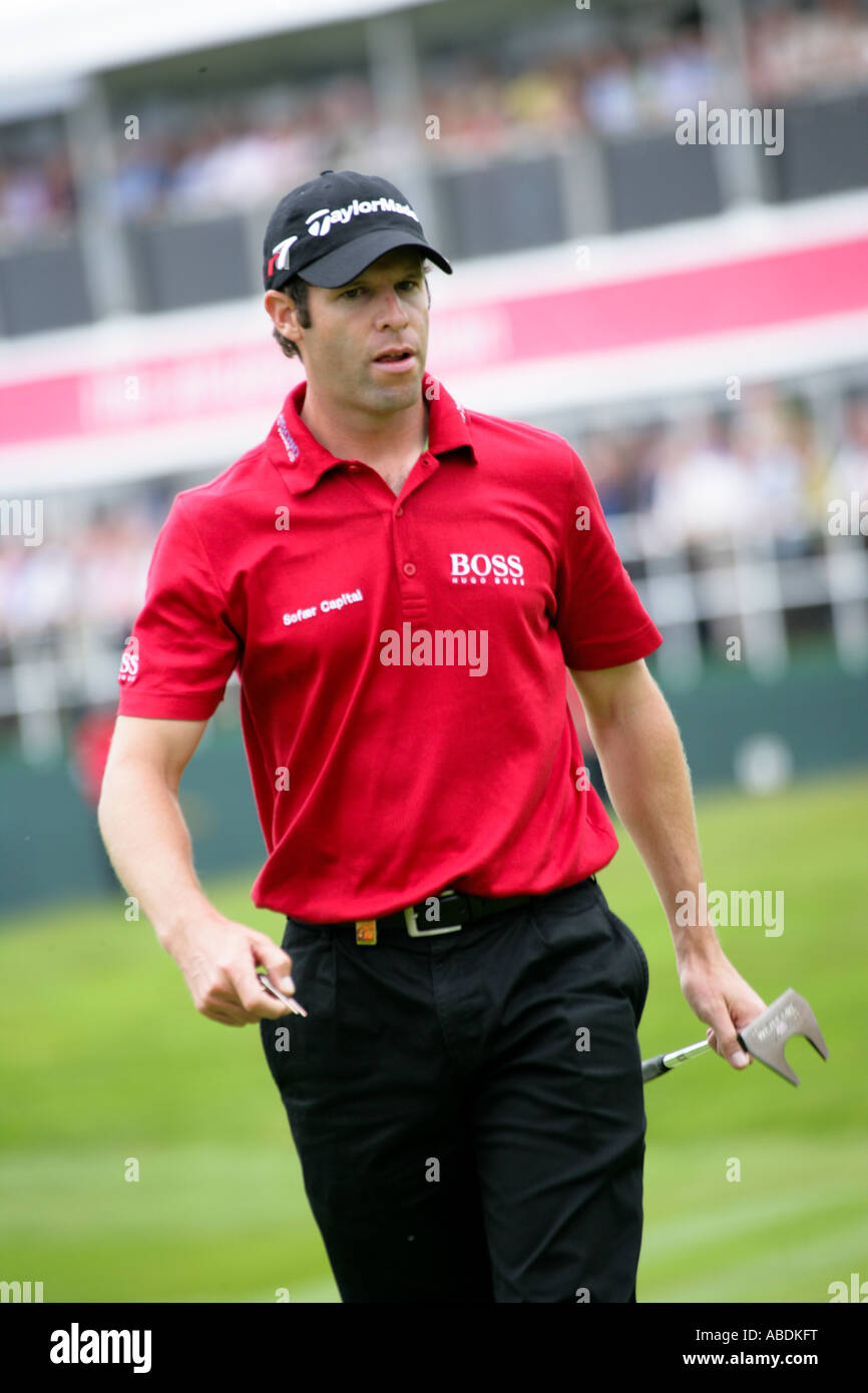 Golfista gallese Bradley dragare Welsh Open Golf Foto Stock