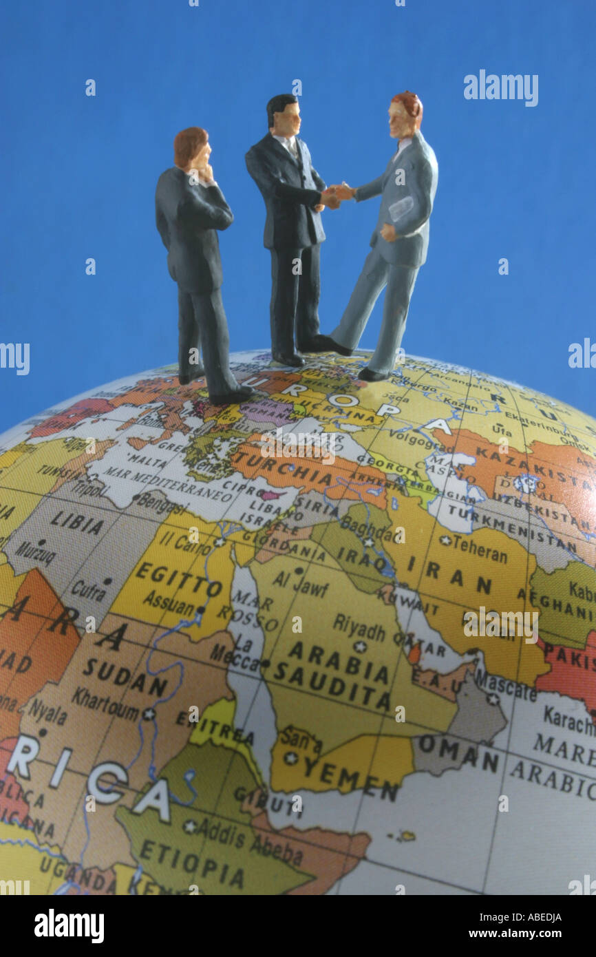 Il simbolo della globalizzazione Foto Stock