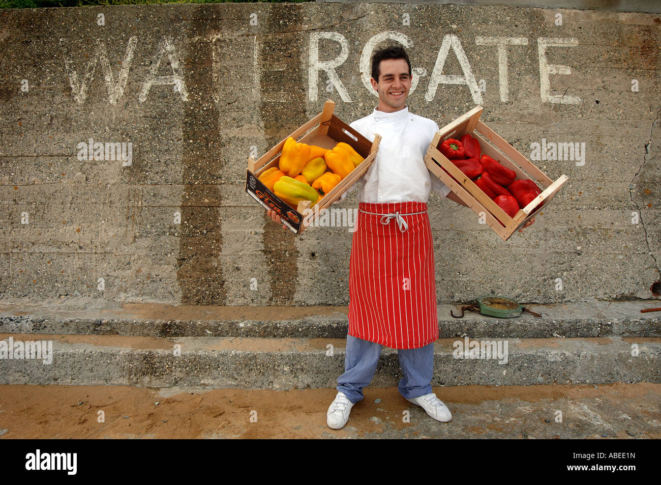 Foto da Jim Wileman 27 06 2007 Sam Lounds un laureato di quindici ristorante Watergate Bay Cornwall Regno Unito Foto Stock