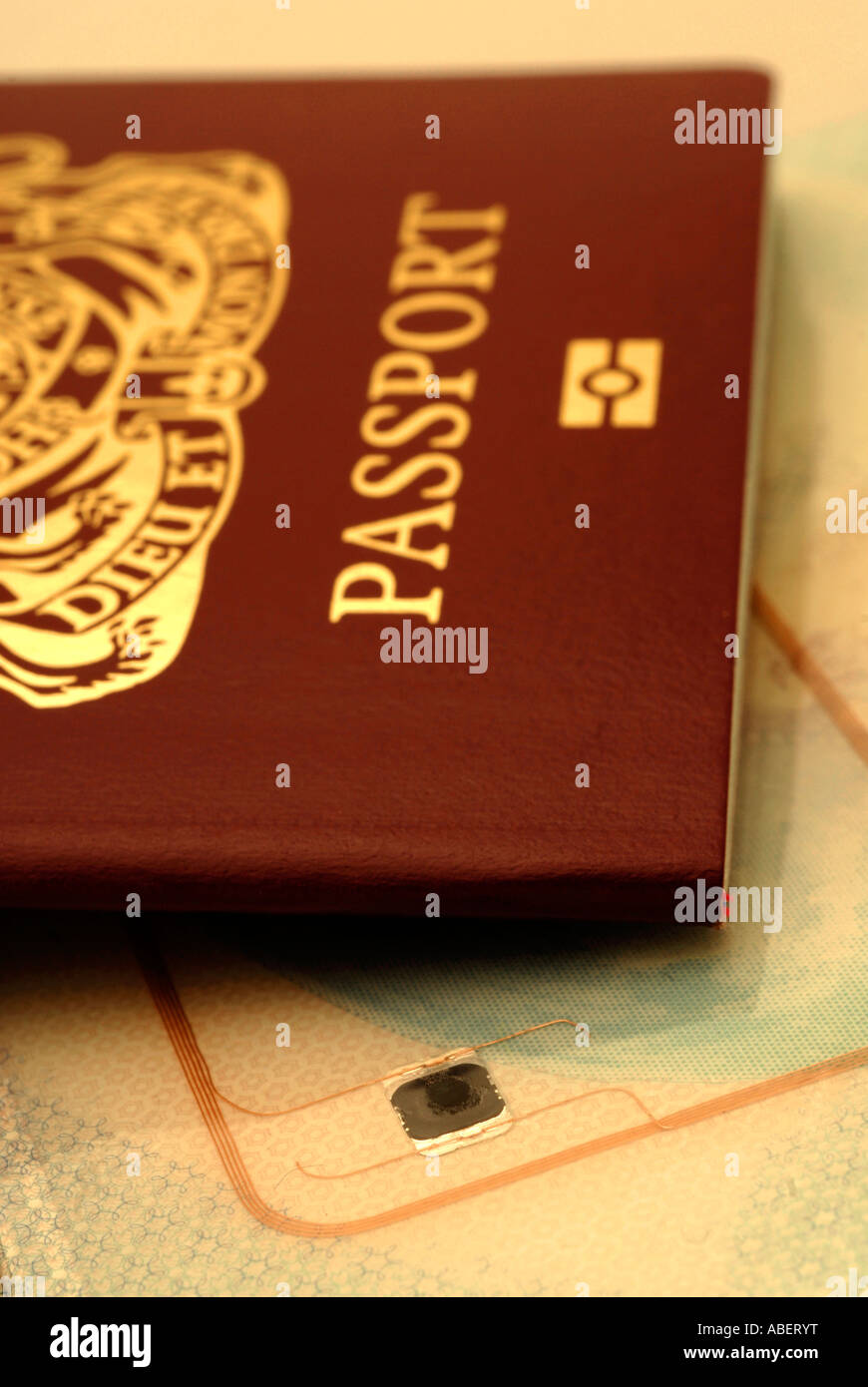 Passaporto biometrico, passaporto britannico, Passport Foto Stock
