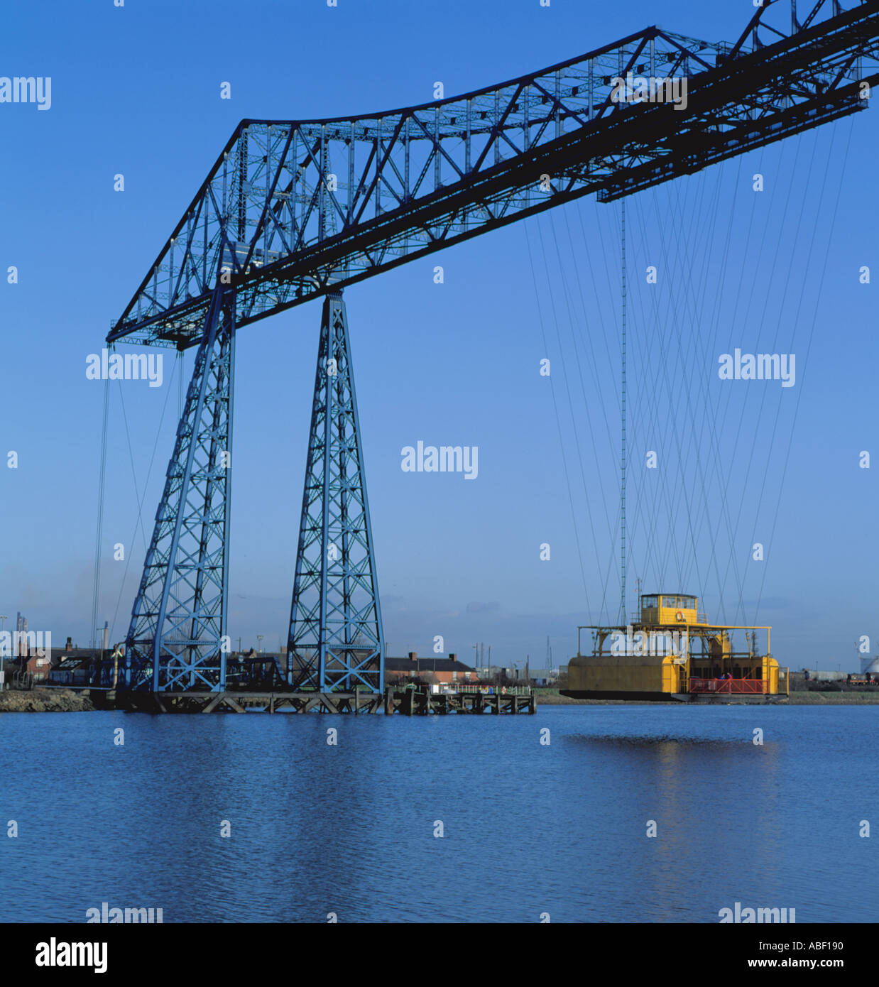 Transporter Bridge sul Fiume Tees, Middlesbrough, Cleveland, Inghilterra, Regno Unito. Foto Stock