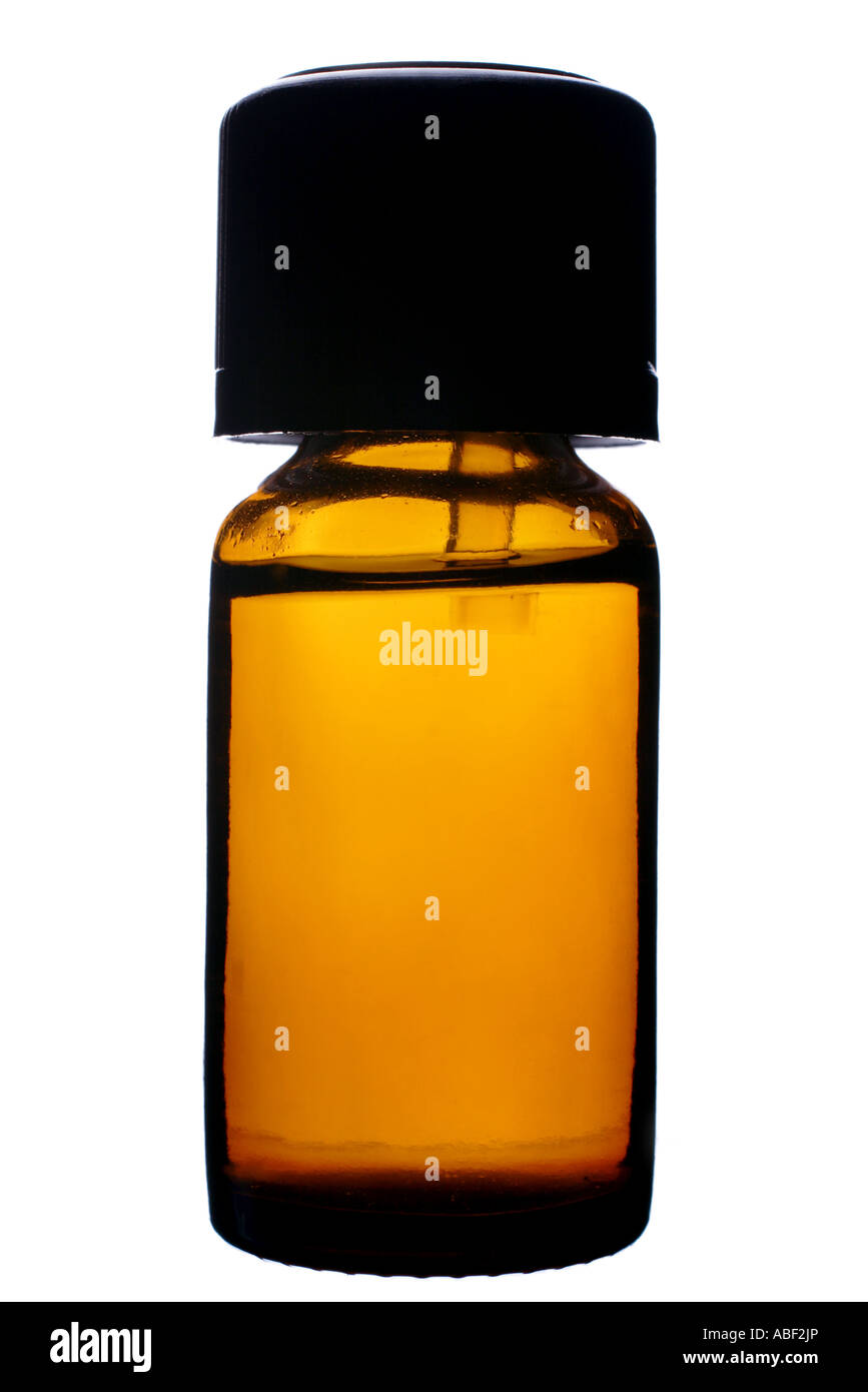 Olio essenziale bottiglia Foto Stock