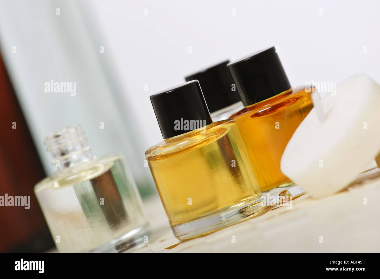 Gli olii aromatherapy Foto Stock