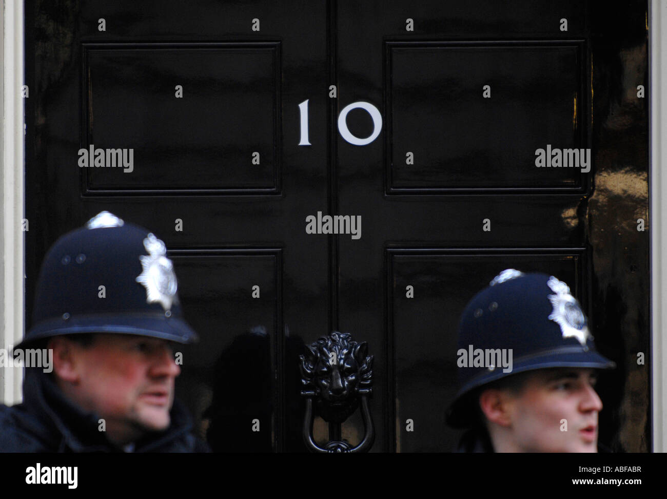10 Downing Street porta Foto Stock