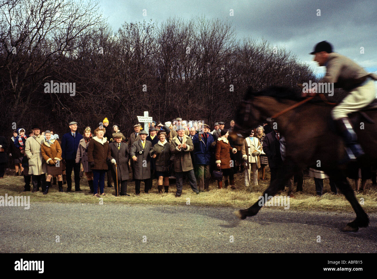 Kipling Cotes Kiplingcotes Derby 'Horse Race' South Dalton Yorkshire Inghilterra si svolge il 3 ° giovedì di marzo 1975 HOMER SYKES Foto Stock