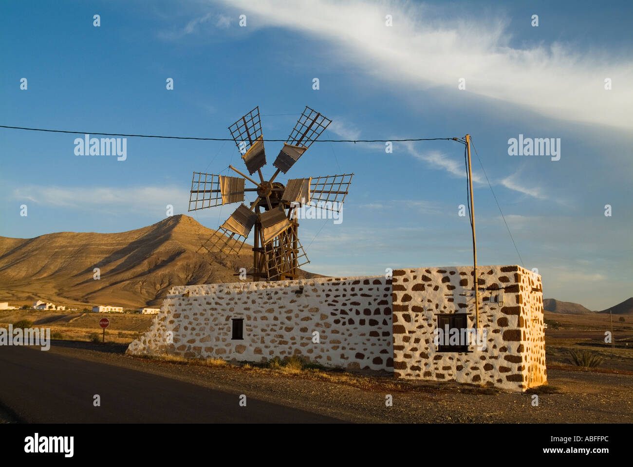 Dh TEFIA FUERTEVENTURA tradizionale mulino vele museo rurale edificio Mill Foto Stock