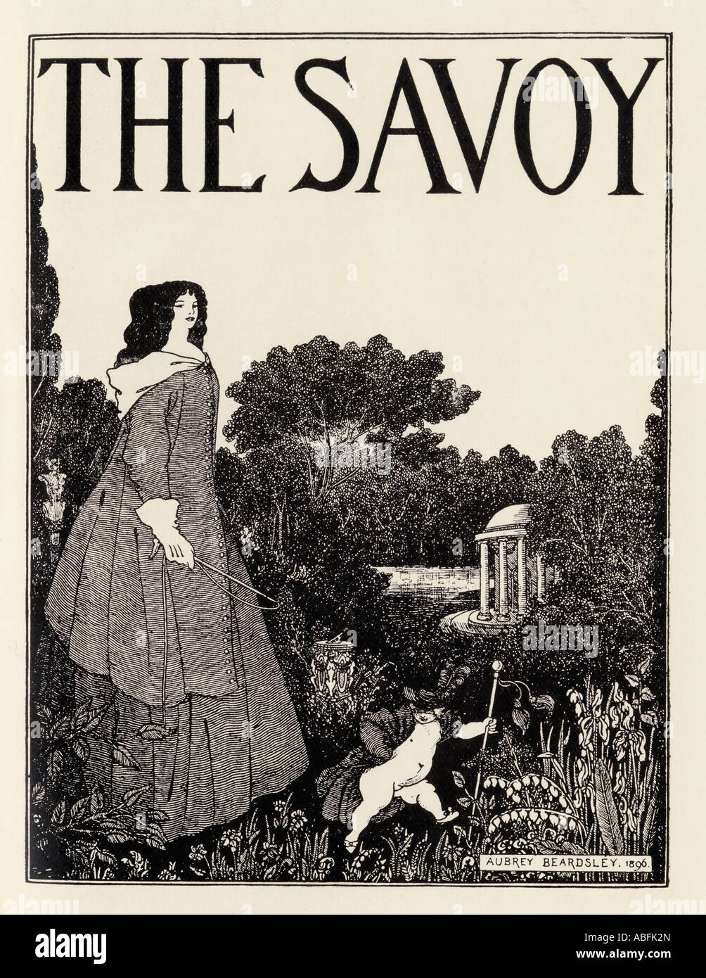 Copertina del Savoy, Volume 1, di Aubrey Beardsley, 1872 - 1898. Illustratore inglese. Foto Stock