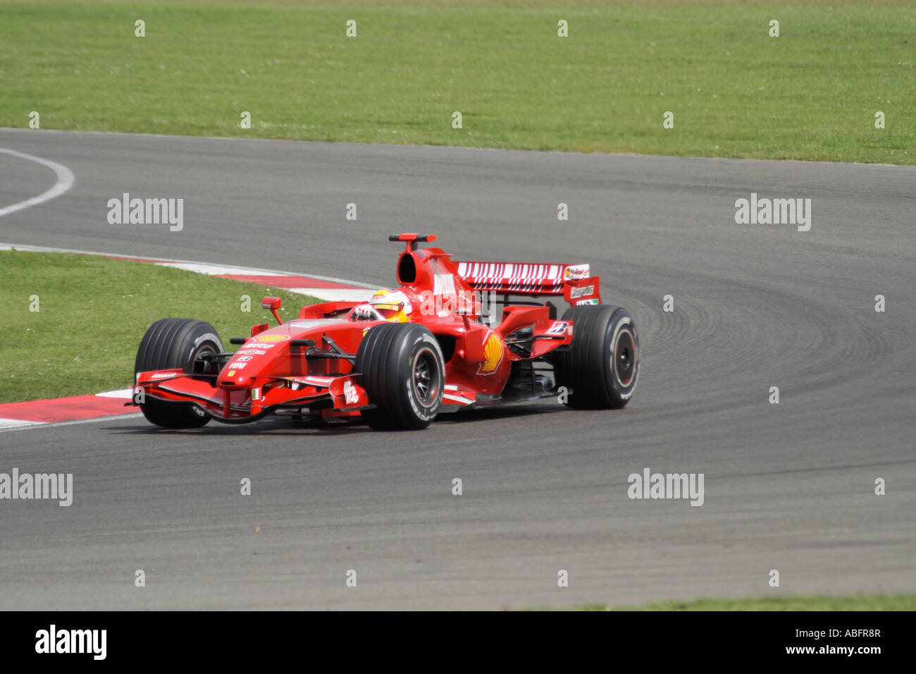 Luca Badoer sulla Ferrari Foto Stock