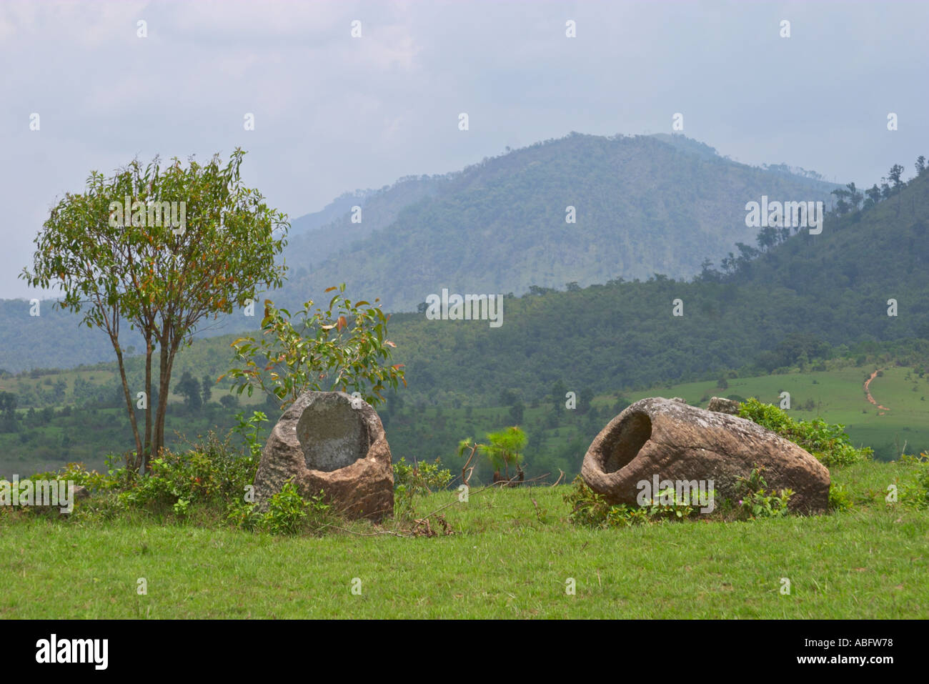 Pianura di giare laos Foto Stock