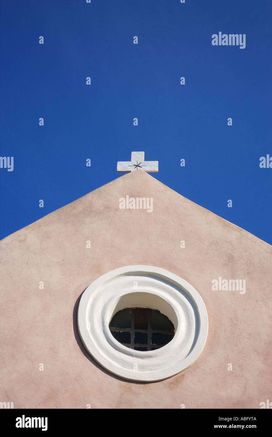 Grecia occidentale di Creta la parte anteriore di un villaggio chiesa Foto Stock