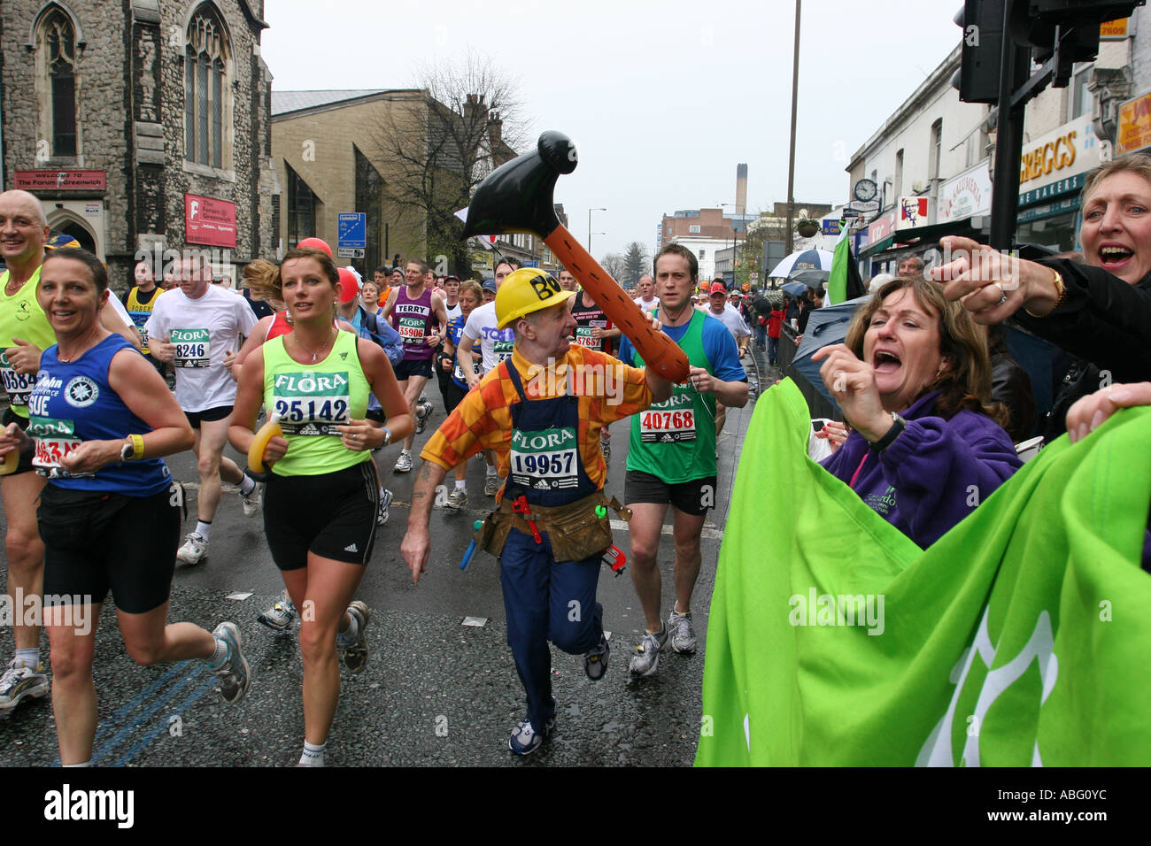 La maratona di Londra 2006, fotografato a Greenwich. Londra Inghilterra. Foto Stock