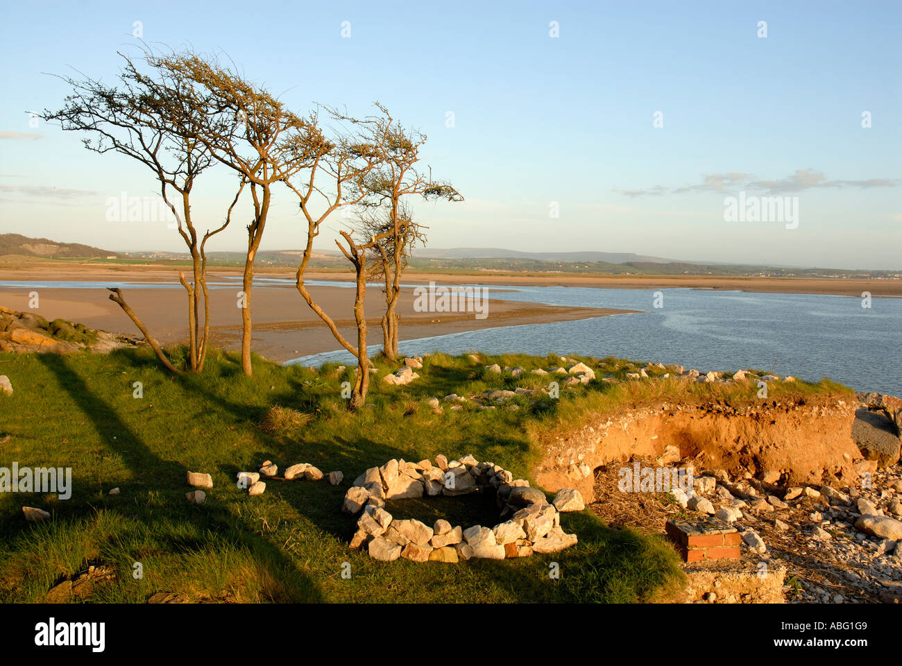 A tarda sera sun a Silverdale Foto Stock