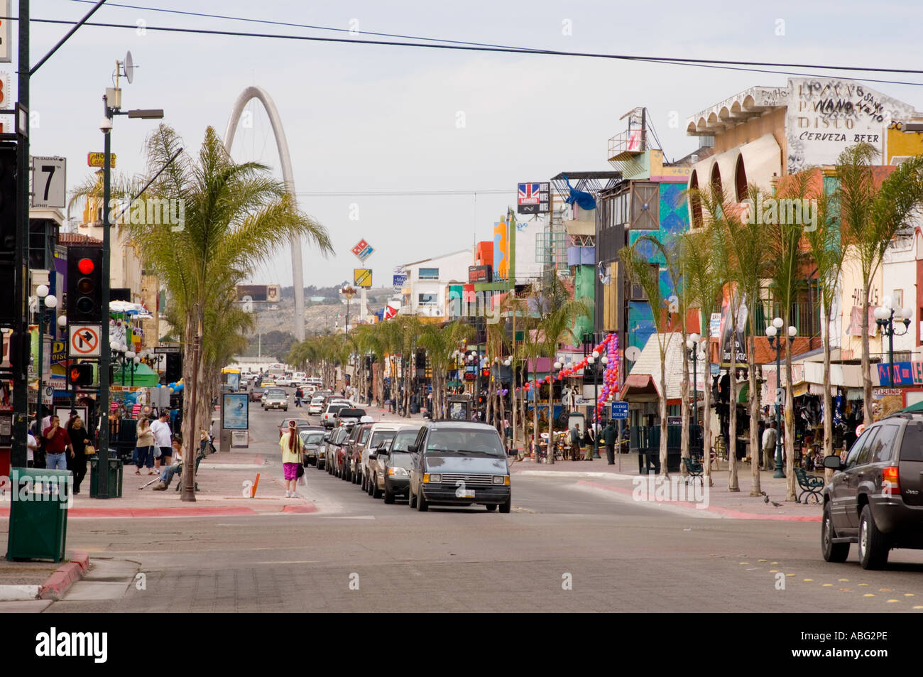 Strade di Tijuana, Messico Foto Stock