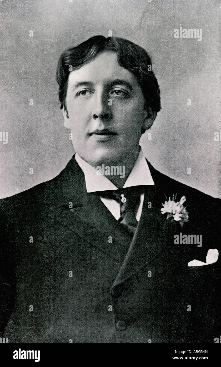 Oscar Fingal o'Flahertie Wills Wilde, 1854 -1900. Romanziere irlandese, drammaturgo, freemason e wit. Foto Stock