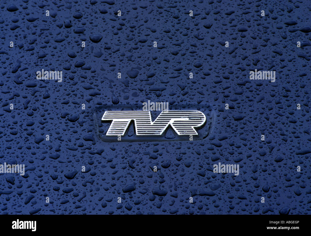 TVR auto badge. Inglese Il costruttore di auto 1947 per data Foto Stock