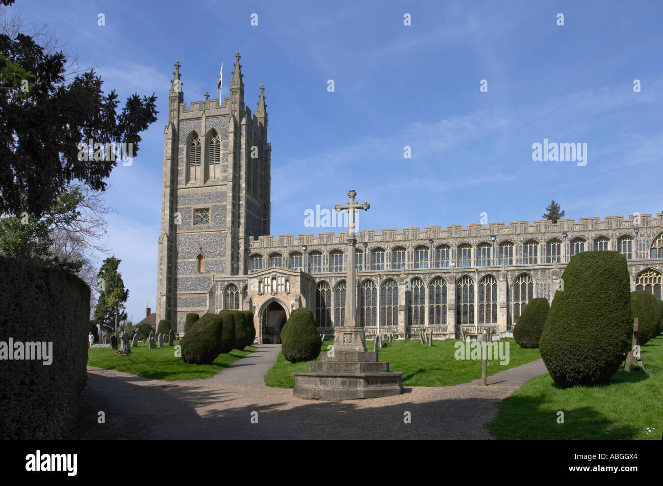 Chiesa della Santa Trinità, Long Melford, Suffolk, Inghilterra Foto Stock