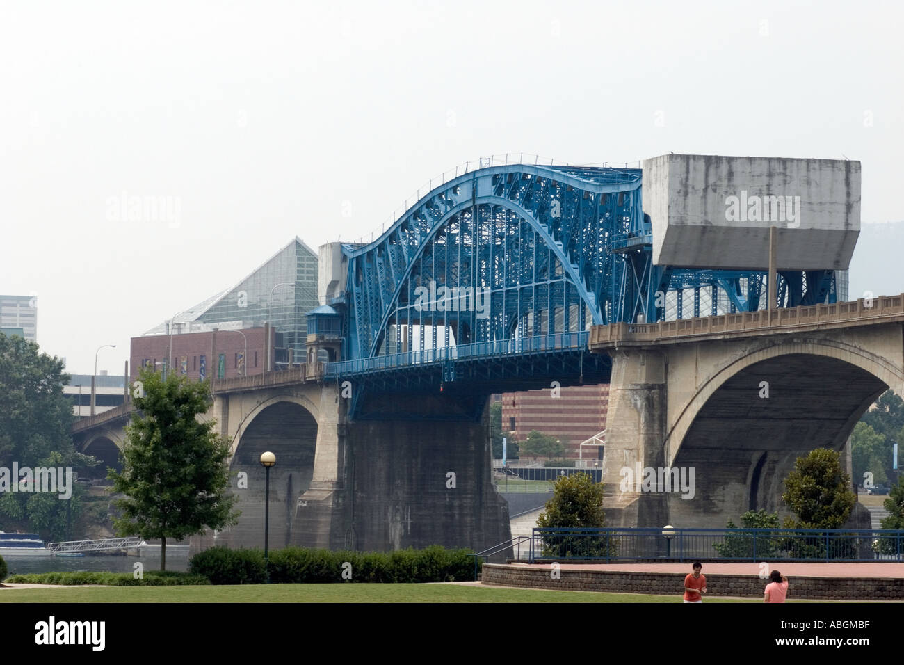 Ponte di Coolidge Park Chattanooga nel Tennessee Foto Stock