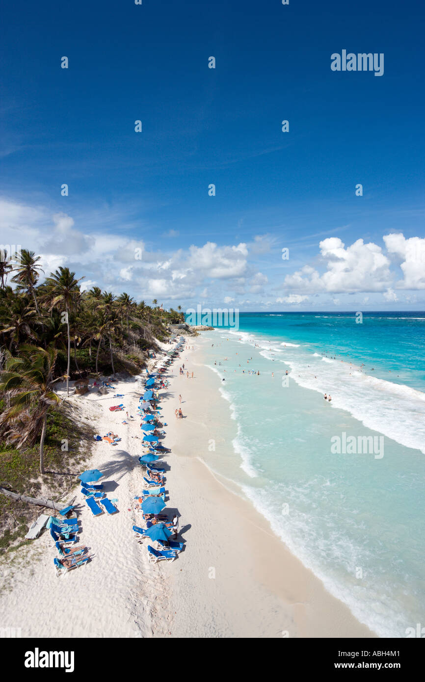 Spiaggia di gru, costa Sud Orientale, Barbados, Piccole Antille, West Indies, dei Caraibi Foto Stock