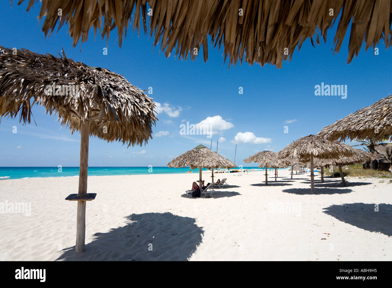 Spiaggia all'estremità occidentale del resort di Varadero, Cuba Foto Stock