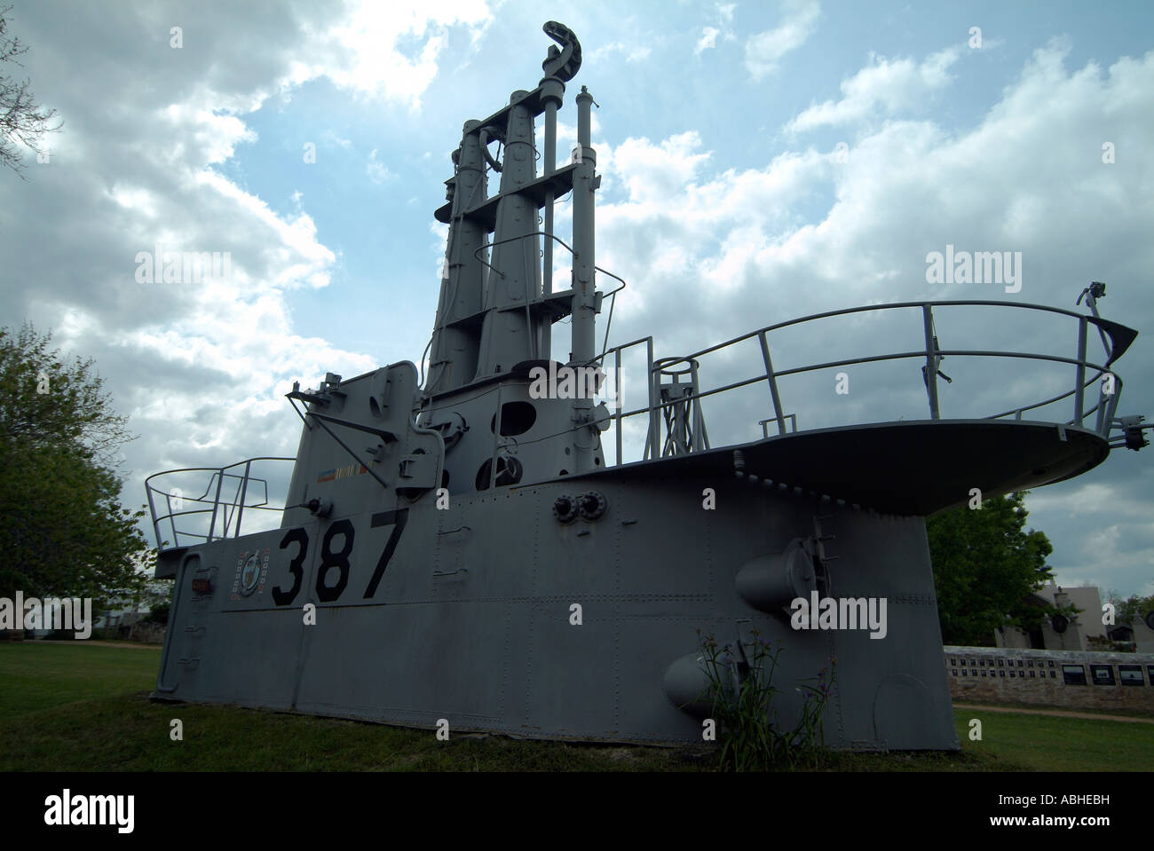 Torre USS Pintado (SS 387) esposto al Museo Nimitz Foto Stock