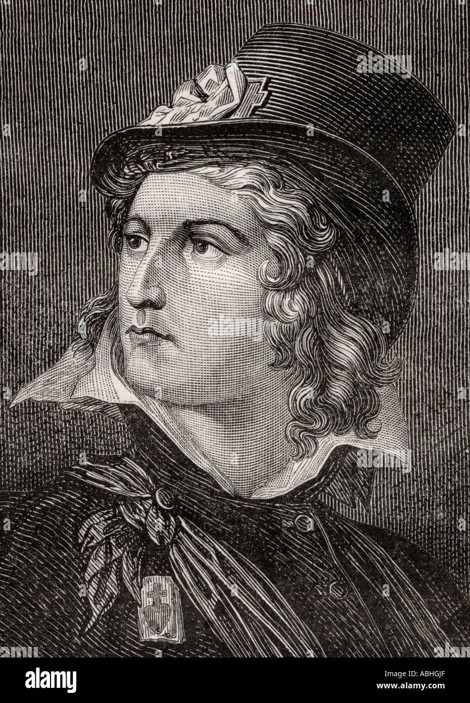 Henri du Vergier, comte de la Rochejaquelein, 1772-1794. Il più giovane generale dell'insurrezione del Royalist Vendéan durante la Rivoluzione francese Foto Stock