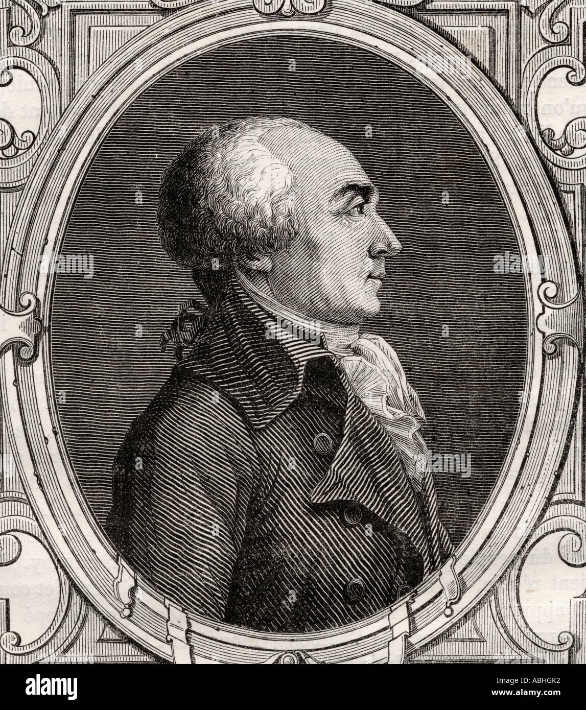 Jacques René Hébert, 1757 - 1794. Giornalista francese fondatore e redattore del giornale radicale estremo le Père Duchesne durante la Rivoluzione francese. Foto Stock