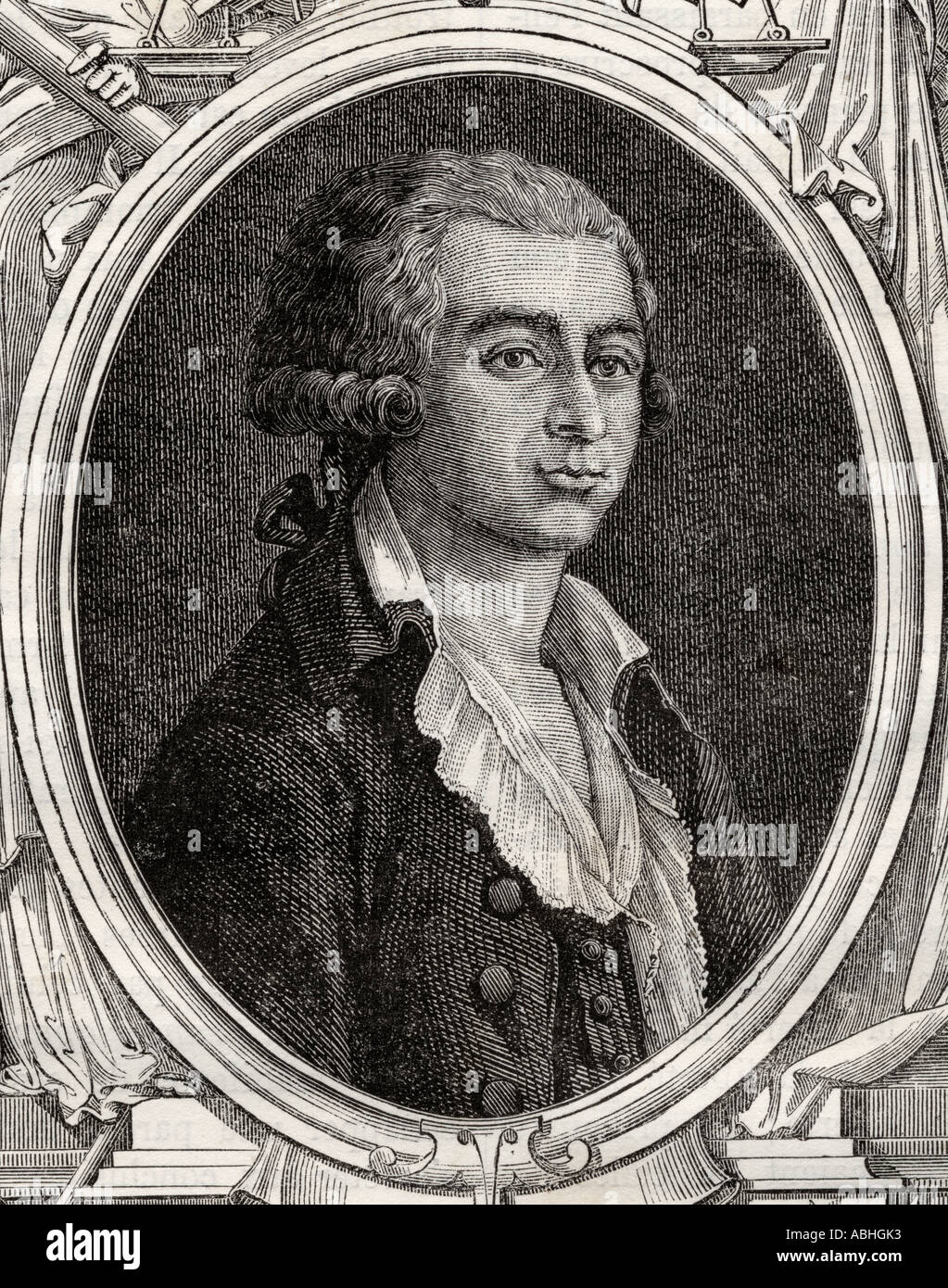Antoine Joseph Gorsas, 1752 - 1793. Giornalista e politico francese durante la Rivoluzione francese Foto Stock