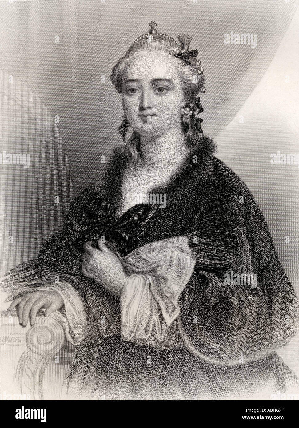 Catherine II, Caterina la Grande, 1729 - 1796. Il tedesco nato imperatrice di Russia. Foto Stock