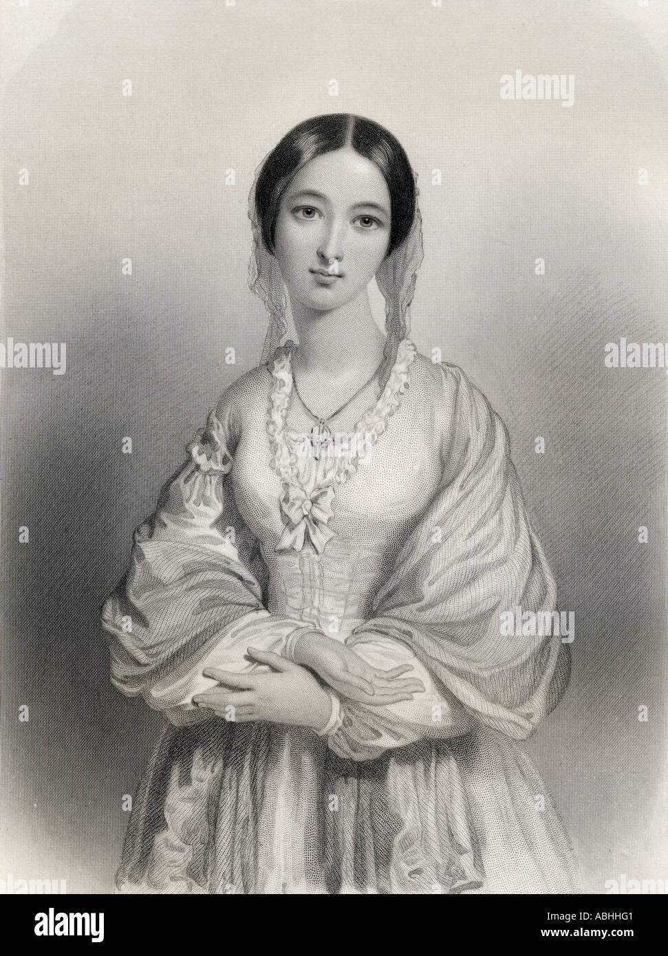 Florence Nightingale, 1820 - 1910. Pioniere dell'assistenza infermieristica e riformatore di metodi sanitari ospedalieri. Foto Stock