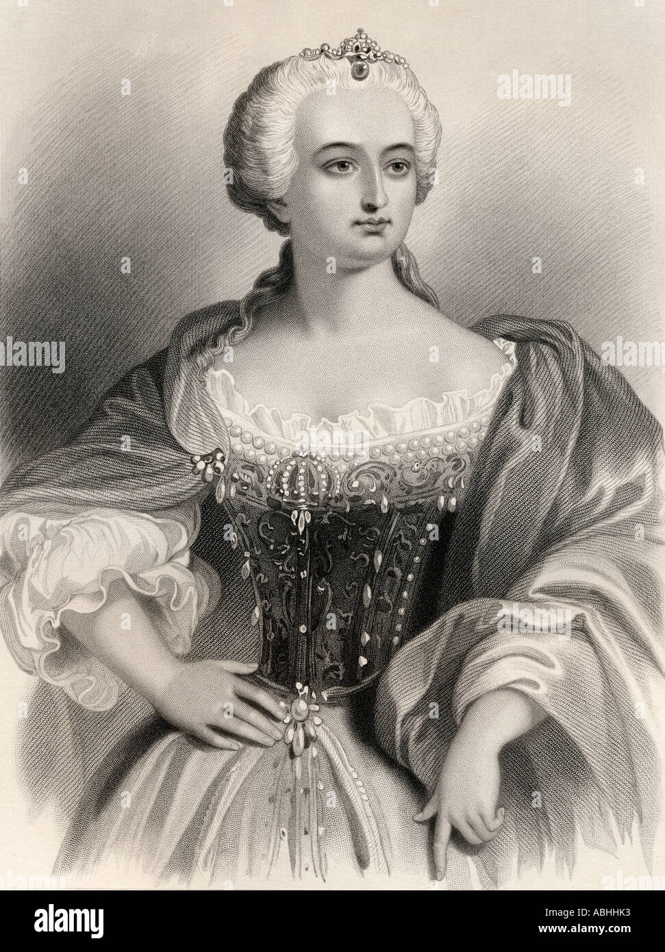 Maria Teresa Walburga Amalia Christina, Arciduchessa d'Austria e Regina d'Ungheria e Boemia, 1717 - 1780. Foto Stock