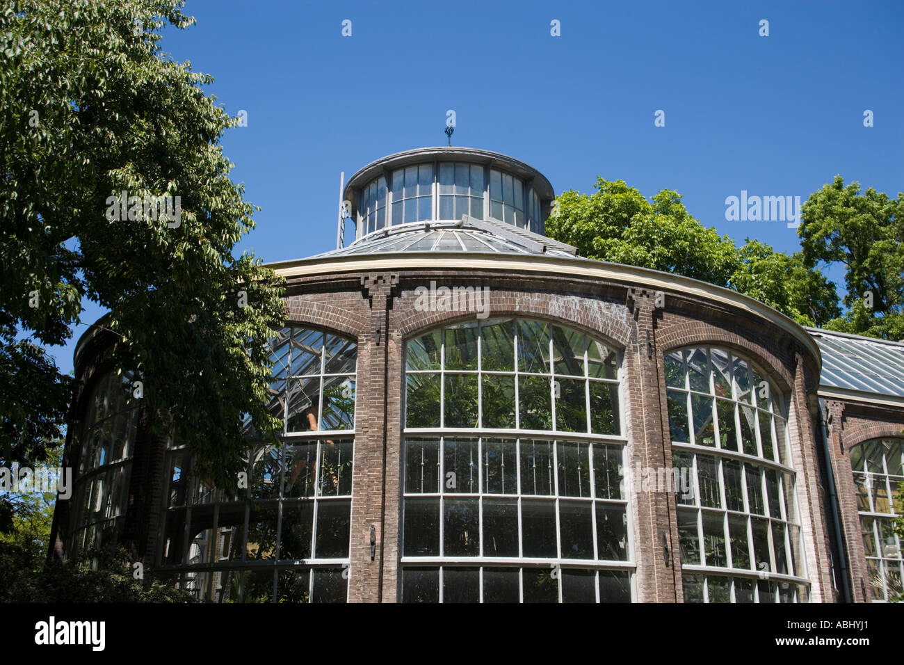 Costruzione di Hortus Botanicus Botanic Garden Amsterdam Olanda Paesi Bassi Foto Stock