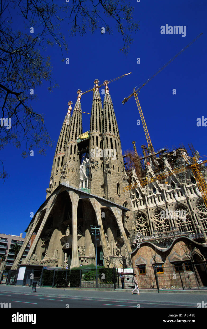 Barcellona, Sagrada Familia chiesa in costruzione. Data di scatto aprile 2004 Foto Stock