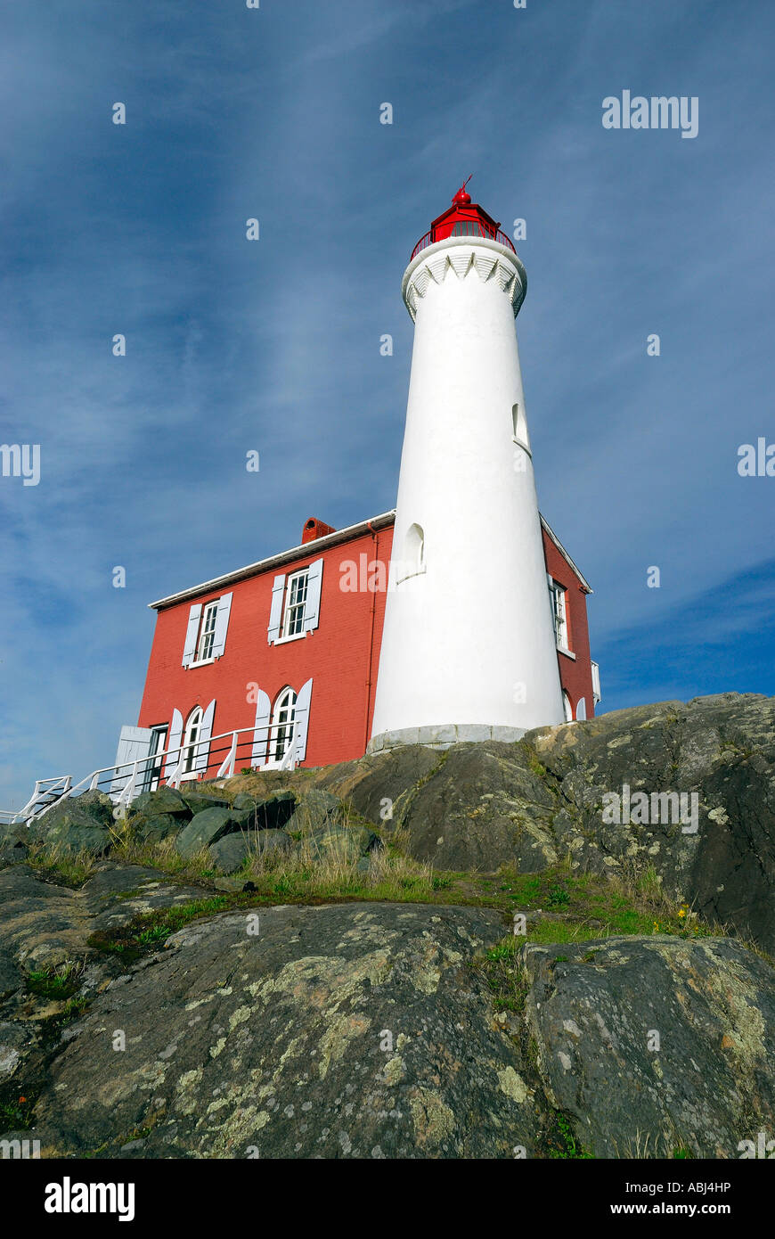 Fisgard Light house off Victoria, Isola di Vancouver Foto Stock