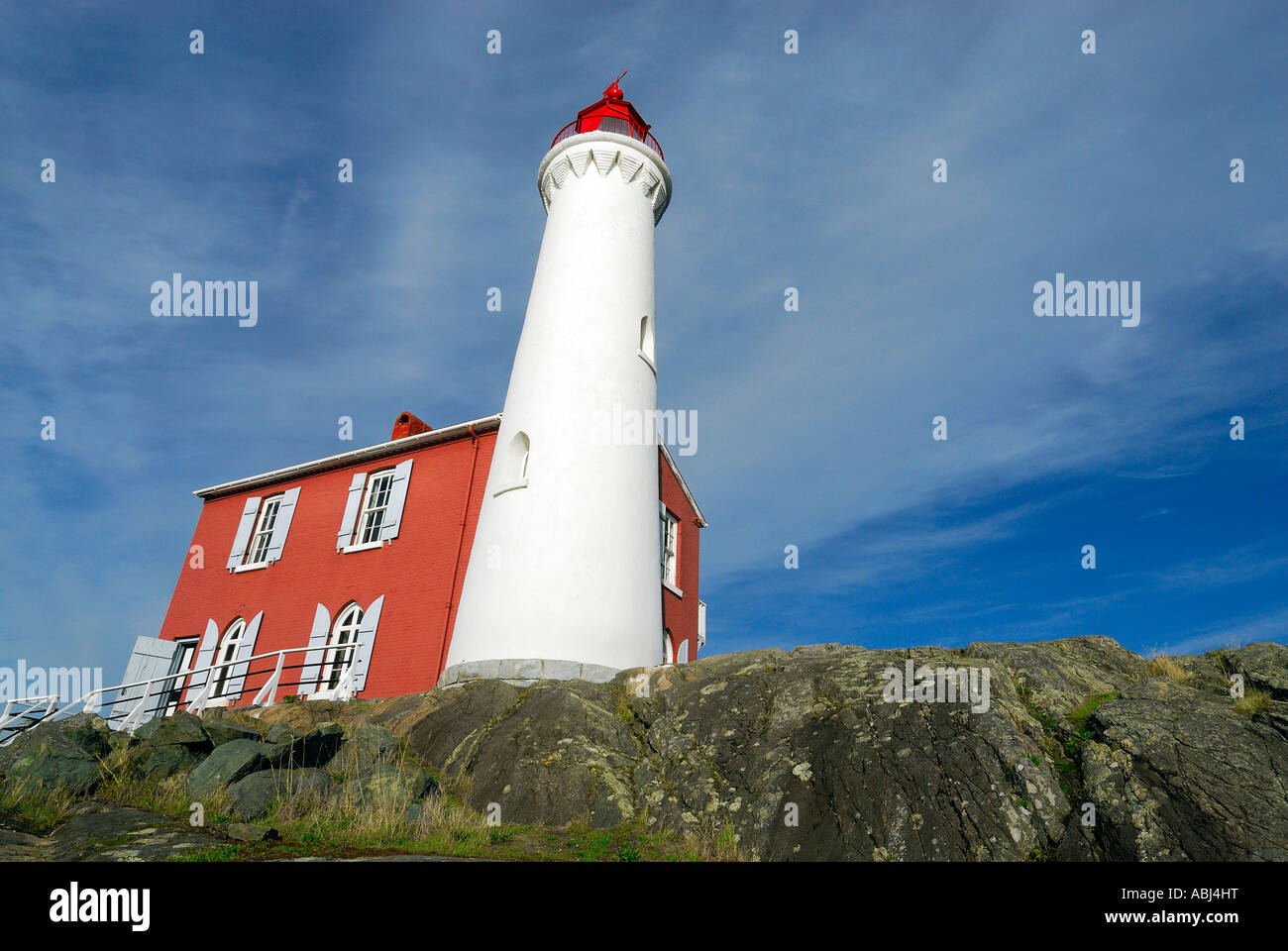 Fisgard Light house off Victoria, Isola di Vancouver Foto Stock